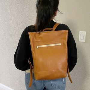 Portland leather goods “dune” laptop backpack